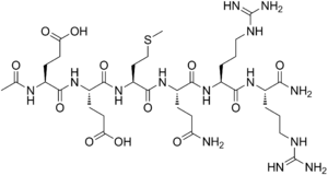 English: Chemical structure of Argireline (Ace...