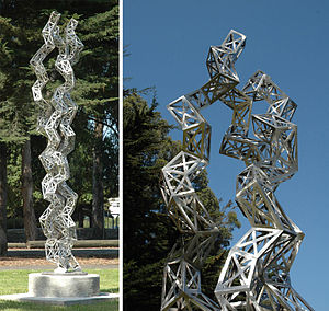 Julian Voss-Andreae's sculpture Unravelling Co...